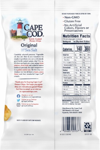 Cape Cod Original Kettle Cooked Potato Chips Perspective: back