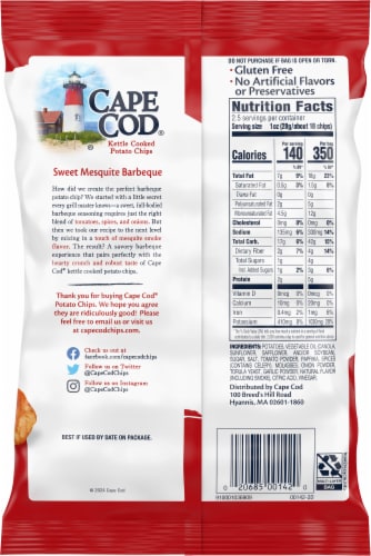 Cape Cod® Potato Chips Sweet Mesquite Barbeque Kettle Chips Perspective: back
