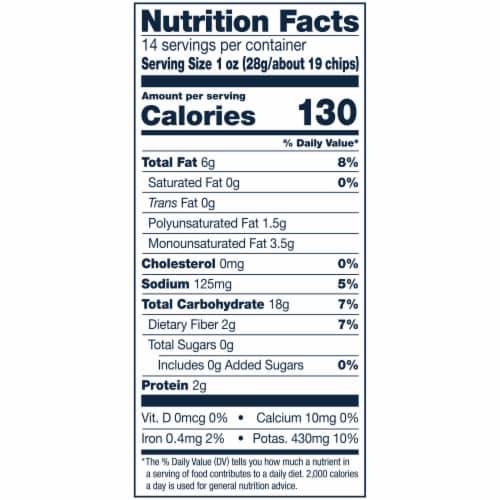 Cape Cod Potato Chips Less Fat Original Kettle Chips Perspective: back