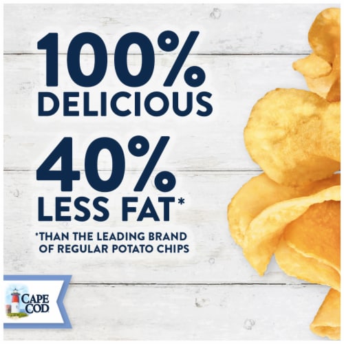 Cape Cod Potato Chips Original Less Fat Kettle Chips Snack Bags Perspective: back