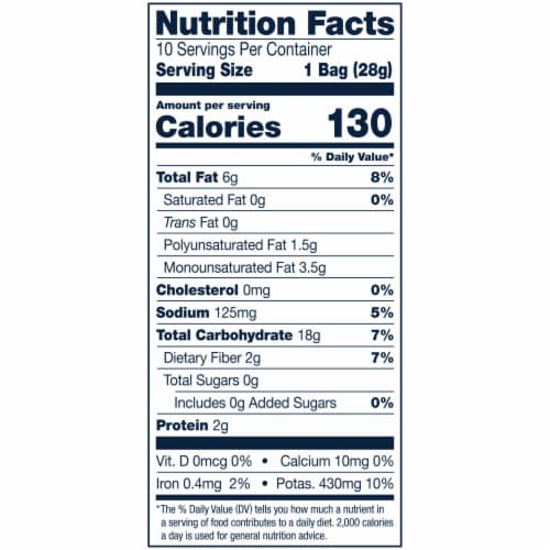 Cape Cod Potato Chips Less Fat Original Kettle Chips 1 Oz Snack Bags Perspective: back