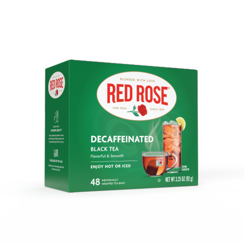 Red Rose Decaffeinated Tea Bags Perspective: back