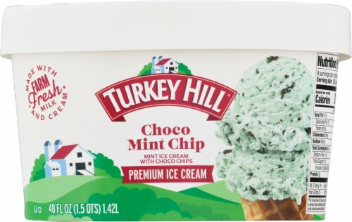 Turkey Hill® Choco Mint Chip Ice Cream Tub Perspective: back