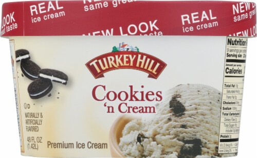 Turkey Hill® Cookies 'N Cream Ice Cream Tub Perspective: back