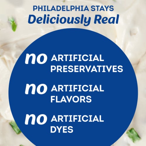 Philadelphia Chive & Onion Cream Cheese Spread Perspective: back