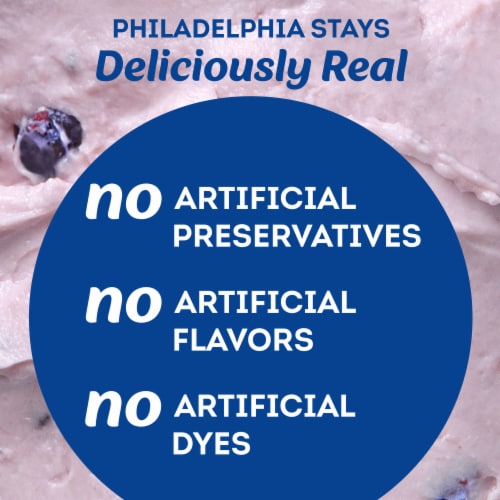 Philadelphia Blueberry Cream Cheese Spread Perspective: back