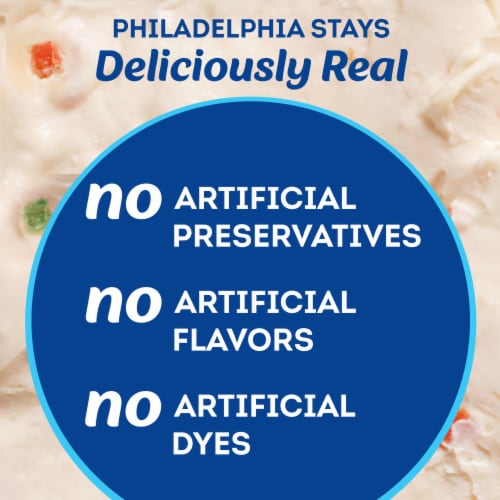 Philadelphia Garden Vegetable Reduced Fat Cream Cheese Spread Perspective: back