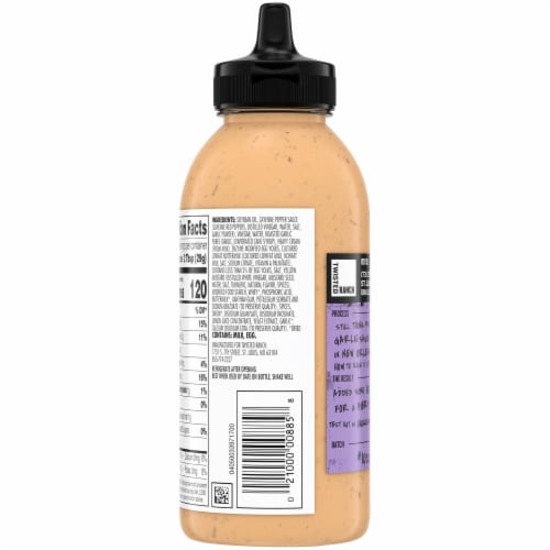 Twisted Ranch Garlic Smashed Buffalo Sauce & Dressing, Bottle Perspective: back
