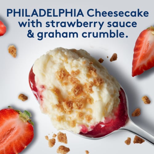 Philadelphia Cheesecake Crumble Strawberry Cheesecake Desserts with Graham Crumble Perspective: back