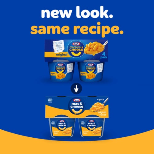 Kraft Original Mac N Cheese Macaroni and Cheese Cups Easy Microwavable Dinner Perspective: back