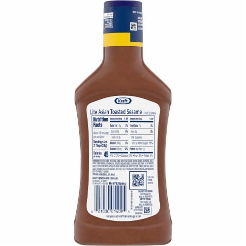Kraft Asian Toasted Sesame Lite Salad Dressing Perspective: back
