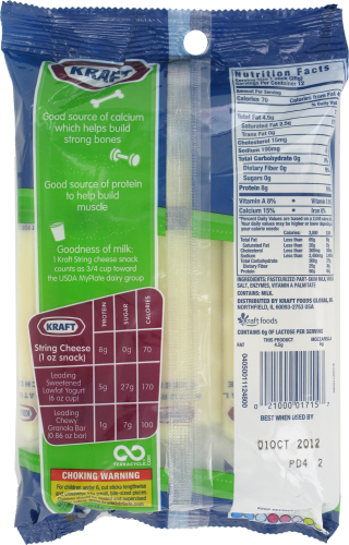 Kraft 2% Mozzarella String Cheese Perspective: back