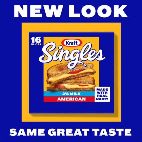 Kraft Singles 2% Milk American Sliced Cheese Perspective: back
