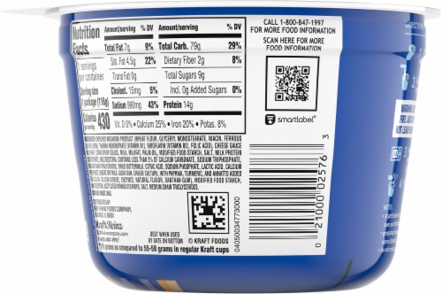 Kraft Original Macaroni & Cheese Dinner Big Cup Perspective: back