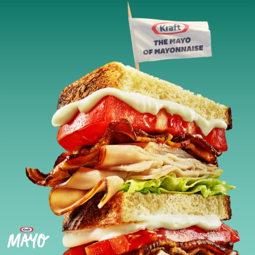 Kraft Mayo with Olive Oil Reduced Fat Mayonnaise Perspective: back