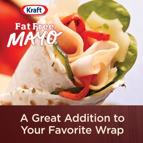 Kraft Fat Free Mayo Non Fat Mayonnaise, Jar Perspective: back