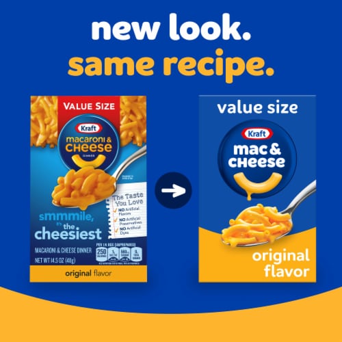 Kraft Original Mac N Cheese Macaroni and Cheese Dinner Value Size Perspective: back
