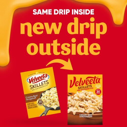 Velveeta Skillets Creamy Beef Stroganoff One Pan Dinner Kit Perspective: back