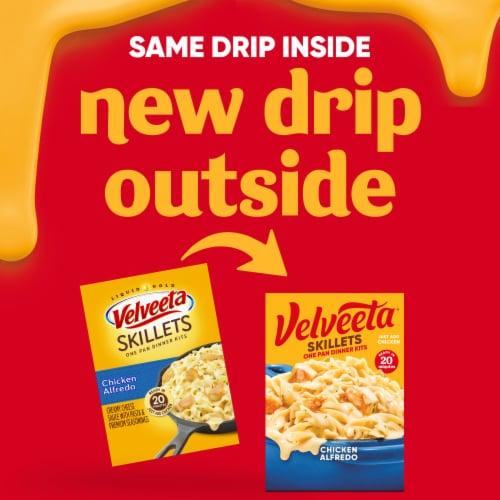 Velveeta Skillets Chicken Alfredo One Pan Dinner Kit, Box Perspective: back