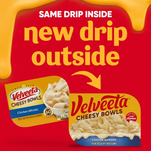 Velveeta Cheesy Bowls Chicken Alfredo Microwave Meal, Tray Perspective: back