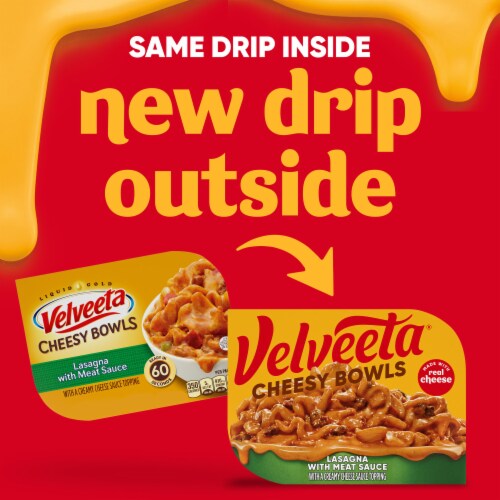 Velveeta Cheesy Bowls Lasagna with Meat Sauce Microwave Meal, Tray Perspective: back