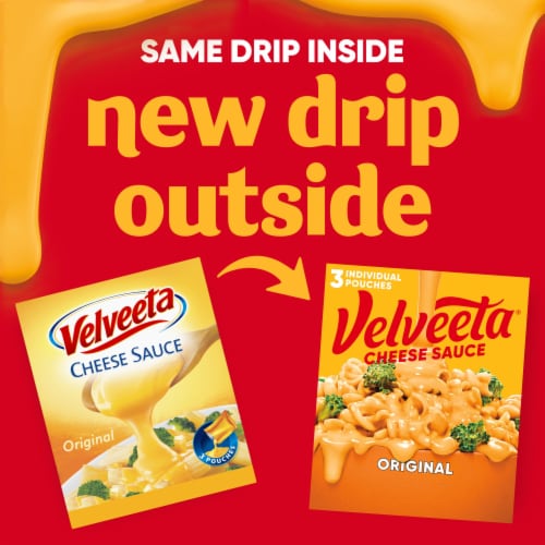 Velveeta Original Cheese Sauce Pouches Perspective: back