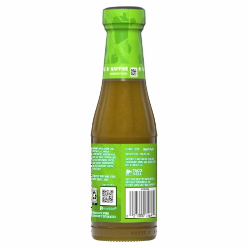 Taco Bell Verde Salsa Sauce Perspective: back