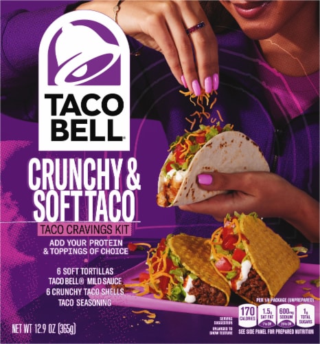 Taco Bell® Crunchy & Soft Taco Cravings Kit Perspective: back
