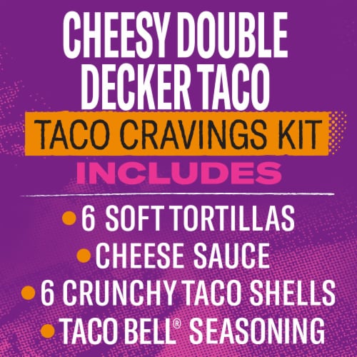 Taco Bell Cheesy Double Decker Taco Dinner Kit Perspective: back