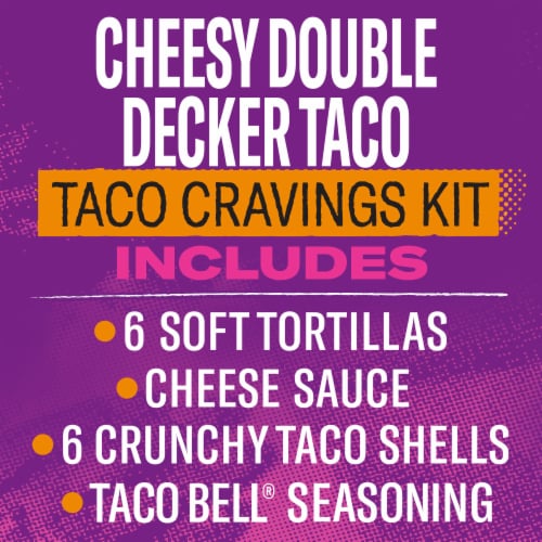 Taco Bell Cheesy Double Decker Taco Dinner Kit Perspective: back