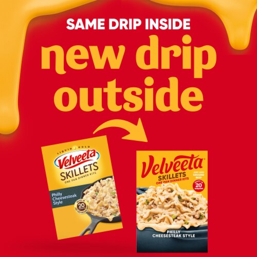 Velveeta Cheesy Skillets Philly Cheesesteak Dinner Kit Perspective: back