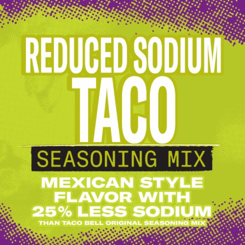 Taco Bell Reduced Sodium Taco Seasoning Mix Perspective: back