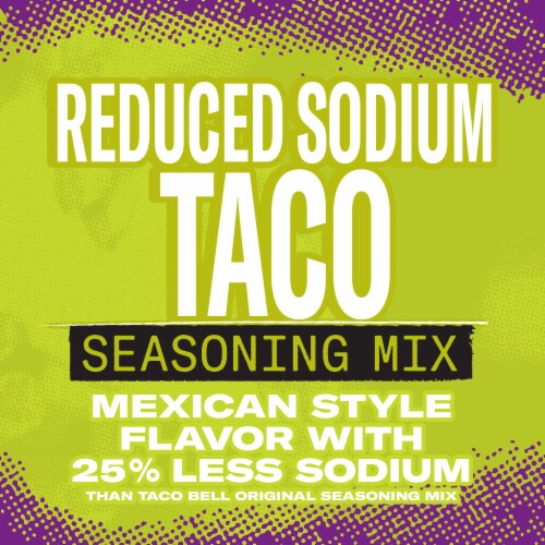 Taco Bell Reduced Sodium Taco Seasoning Mix Perspective: back