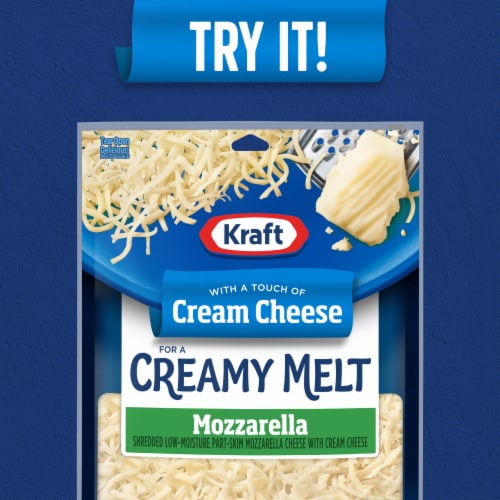Kraft Mozzarella with Philadelphia Cream Cheese Shredded Cheese Perspective: back