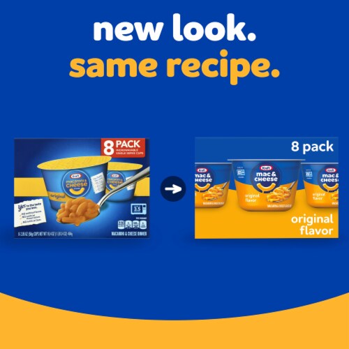 Kraft Original Mac N Cheese Macaroni and Cheese Cups Easy Microwavable Dinner Perspective: back