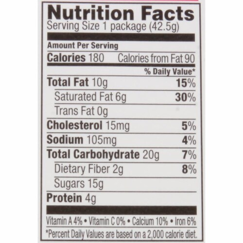 Kraft Snack Trios Sharp White Cheddar Dark Chocolate & Cranberries Perspective: back