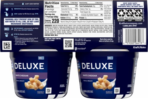 Kraft Deluxe White Cheddar Macaroni & Cheese Dinner Perspective: back