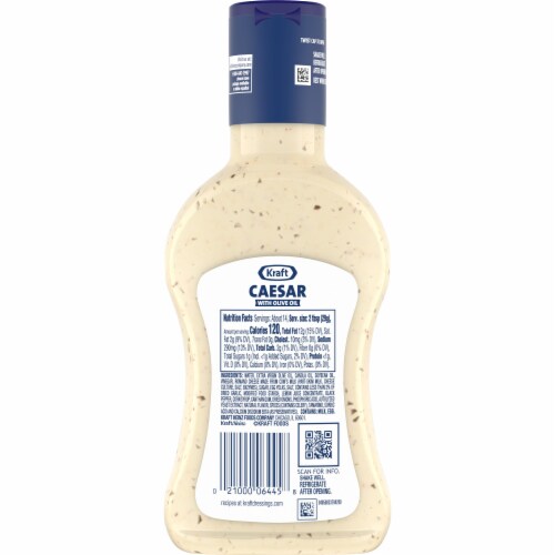 Kraft Caesar Salad Dressing with Olive Oil Perspective: back