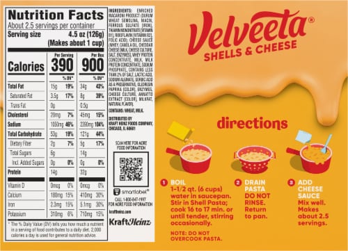 Velveeta Jumbo Shells & Cheese Perspective: back