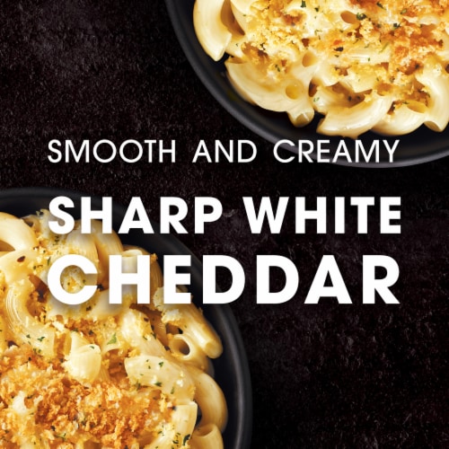 Cracker Barrel Sharp White Cheddar Mac N Cheese Macaroni and Cheese Cups Single Bowl Dinner Perspective: back