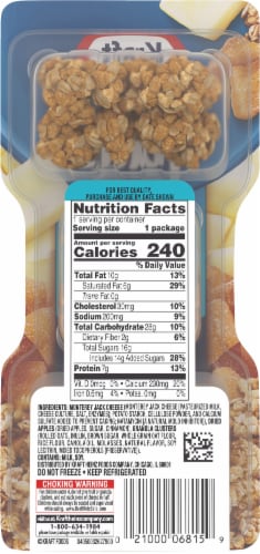 Kraft Trios Snackfulls Monterey Jack Cheese Apples & Granola Clusters Snack Pack Perspective: back