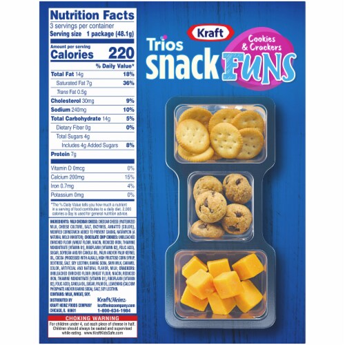 Kraft Trios SnackFuns Cookies & Crackers Perspective: back