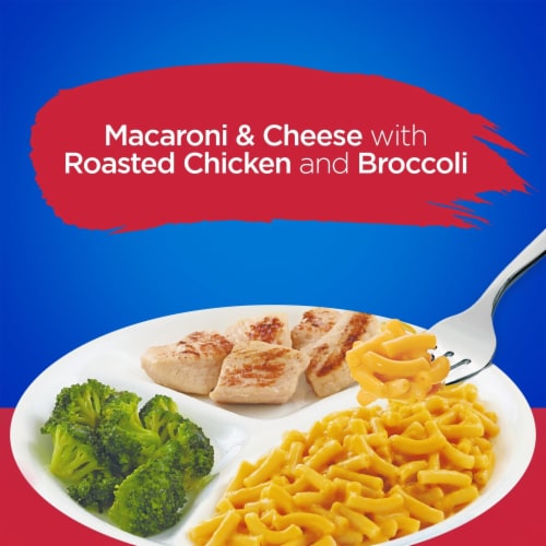 Kraft Mac N Cheese Macaroni and Cheese Kids Frozen Meal with Roasted Chicken & Broccoli Perspective: back