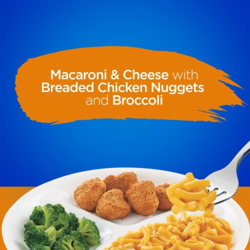 Kraft Mac N Cheese Macaroni and Cheese Kids Frozen Meal with Chicken Nuggets & Broccoli Perspective: back