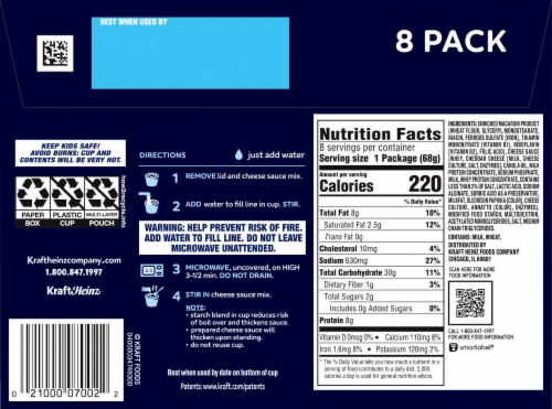 Kraft Deluxe Macaroni & Cheese Dinner Cups Perspective: back