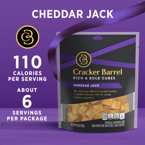 Cracker Barrel Rich & Bold Cheddar Jack Cheese Cubes Perspective: back