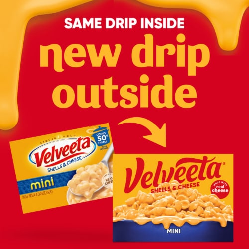 Velveeta Shells & Cheese Mini Shell Pasta & Cheese Sauce Meal Perspective: back
