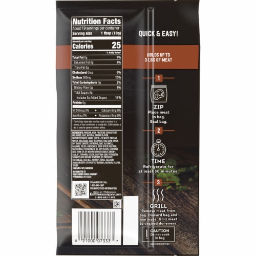 Kraft Marinade In-A-Bag Smoky Mesquite Liquid Marinade Perspective: back
