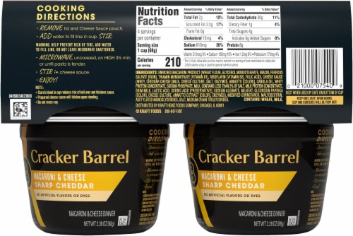 Cracker Barrel Sharp Cheddar Macaroni & Cheese Perspective: back