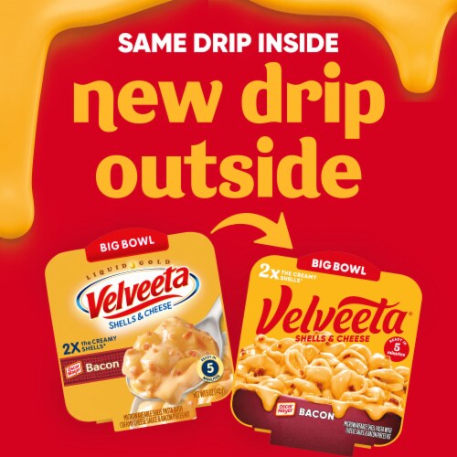 Velveeta Shells & Cheese w/ Bacon & Cheese Sauce Perspective: back